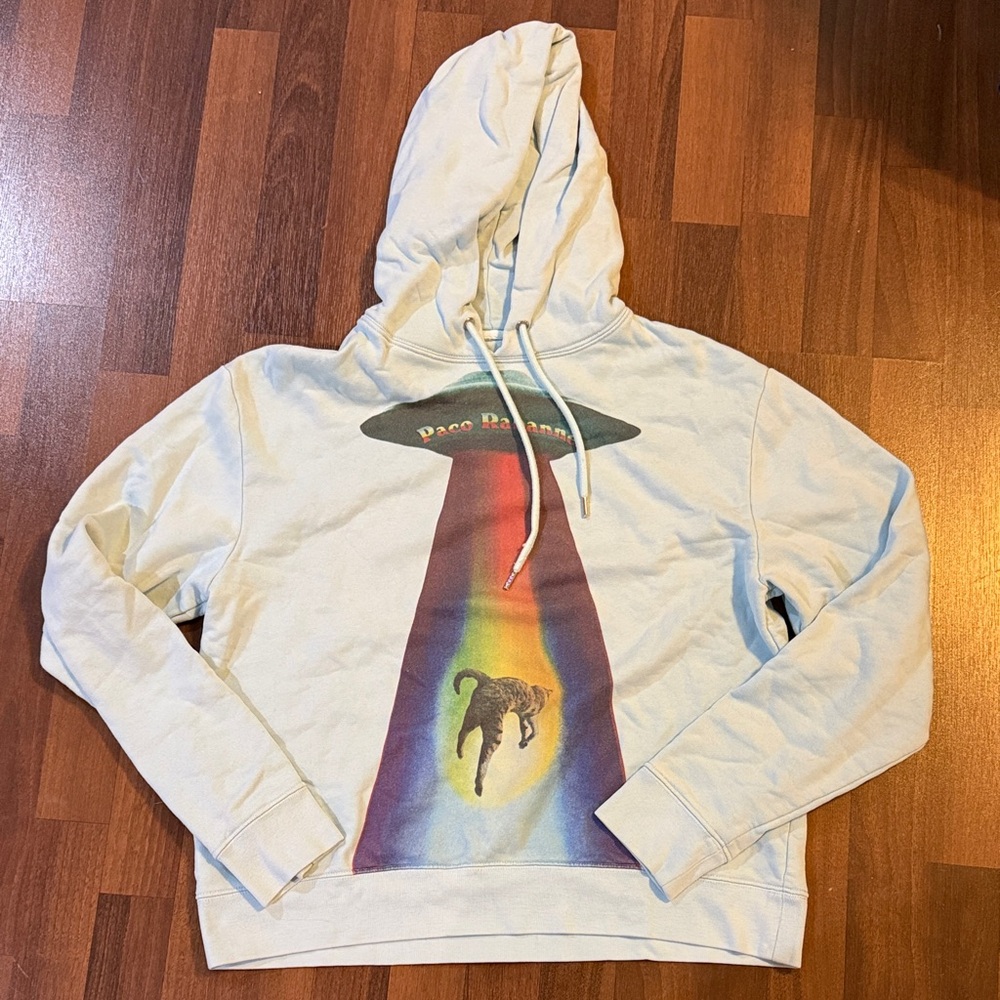 Paco Rabanne light blue hoodie